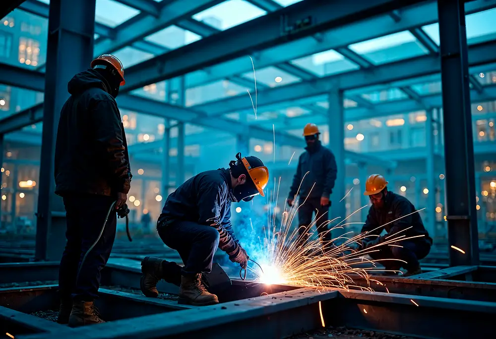 construction-workers-welding-night