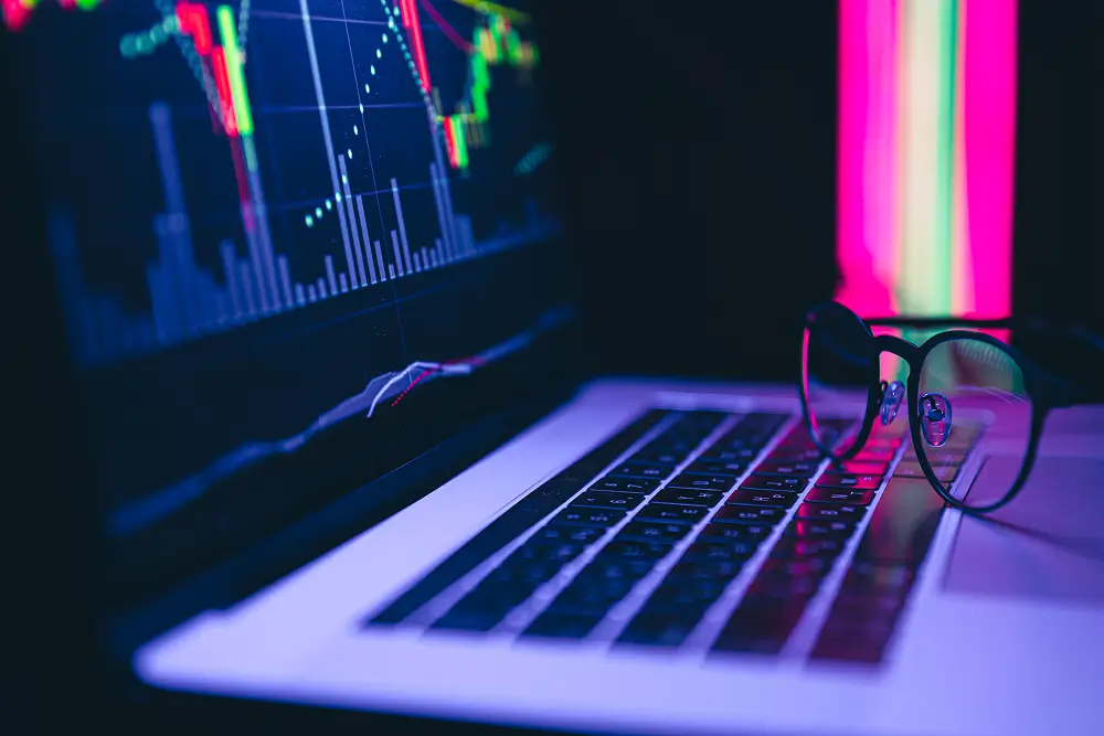 Oba & Sons Industrial Engineering works-stock-market-graph-financial-data-electronic-board-laptop-screen